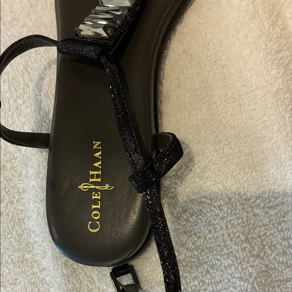 Cole Haan/Nike Air Black Beaded Sandals, Size 7 1/2 - Picture 7 of 7